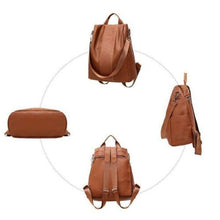 Load image into Gallery viewer, Ladies Anti-theft Shoulder Fashion Bag/Backpack (Leather-Waterproof}