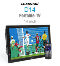 Load image into Gallery viewer, LEADSTAR D14 14 inch HD Portable TV DVB-T2 ATSC Digital Analog Television Mini Small Car TV Support MP4 AC3 HDMI Monitor for PS4