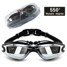 Load image into Gallery viewer, Myopia Swim Goggles Set with  Anti Fog & UV Protection