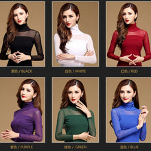 Load image into Gallery viewer, Womens Blouse Shirt Black White Sexy Long Casual Long Sleeve Lace