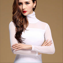 Load image into Gallery viewer, Womens Blouse Shirt Black White Sexy Long Casual Long Sleeve Lace