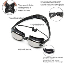 Load image into Gallery viewer, Myopia Swim Goggles Set with  Anti Fog & UV Protection