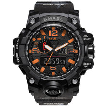 Load image into Gallery viewer, Black & Orange Military Watch