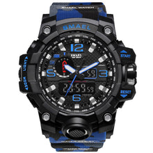 Load image into Gallery viewer, Black &amp; Blue Military Watch