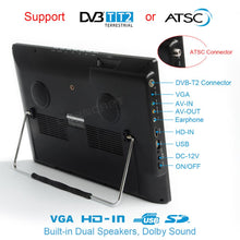 Load image into Gallery viewer, LEADSTAR D14 14 inch HD Portable TV DVB-T2 ATSC Digital Analog Television Mini Small Car TV Support MP4 AC3 HDMI Monitor for PS4