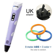 Load image into Gallery viewer, Purple 3d pen for UK