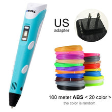 Load image into Gallery viewer, Blue 3d pen for US