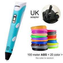 Load image into Gallery viewer, blue 3d pen for UK