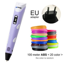 Load image into Gallery viewer, Purple 3d pen for EU