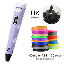 Load image into Gallery viewer, Purple 3d pen for UK