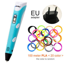 Load image into Gallery viewer, blue 3d pen for EU