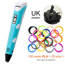 Load image into Gallery viewer, blue 3d pen for UK