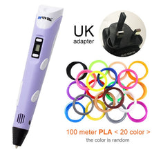 Load image into Gallery viewer, Purple 3d pen for UK