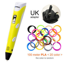 Load image into Gallery viewer, yellow 3d pen for UK