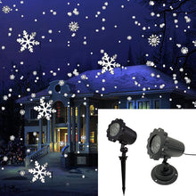 Load image into Gallery viewer, Christmas Snowflake Laser Light Snowfall Projector IP65