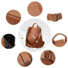 Load image into Gallery viewer, Ladies Anti-theft Shoulder Fashion Bag/Backpack (Leather-Waterproof}