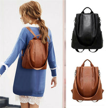 Load image into Gallery viewer, Ladies Anti-theft Shoulder Fashion Bag/Backpack (Leather-Waterproof}