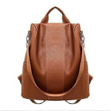 Load image into Gallery viewer, Ladies Anti-theft Shoulder Fashion Bag/Backpack (Leather-Waterproof}