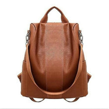 Load image into Gallery viewer, Ladies Anti-theft Shoulder Fashion Bag/Backpack (Leather-Waterproof}