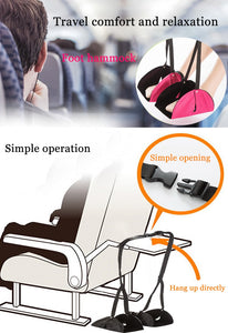 Portable Travel Airplane Chair Office Foot Hammock Comfy Hanger  Footrest