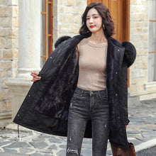 Load image into Gallery viewer, Winter Parkas -30 degree hooded fur collar thick snow coat jacket
