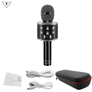 Professional Wireless karaoke Microphone Speaker  withBluetooth Radio Studio Record