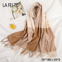 Load image into Gallery viewer, Cashmere Scarf  Women Foulard Hijab Femme Bandana Trumpet Sjaals Voor Dames Wool Winter Women Scarf For Ladies 2019