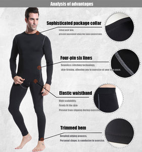 Men's Thermal Sport Underwear Set 4 Seasons Warm Base Layers Set clothing