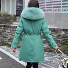 Load image into Gallery viewer, Winter Parkas -30 degree hooded fur collar thick snow coat jacket