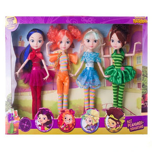 4pcs/set Cartoon Fairy Fantasy Patrol Fashion Doll Cloth Model Toys