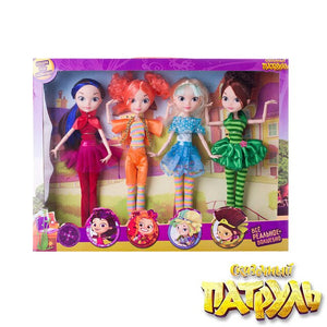 4pcs/set Cartoon Fairy Fantasy Patrol Fashion Doll Cloth Model Toys