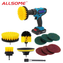 Load image into Gallery viewer, ALLSOME 11Pcs Electric Drill Cleaning Brush with Sponge and Extender