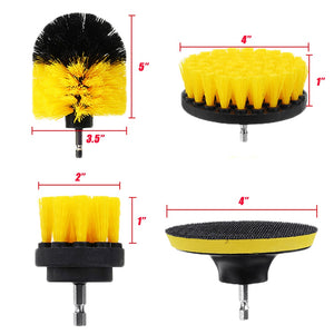 ALLSOME 11Pcs Electric Drill Cleaning Brush with Sponge and Extender