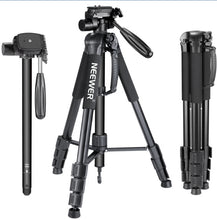 Load image into Gallery viewer, Portable 70 inches/177 cm Aluminum Alloy Camera Tripod Monopod with 3-Way Swivel Pan Head Carrying Bag for Sony/Canon