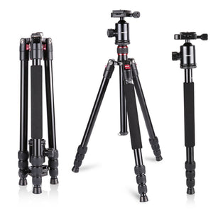 Aluminum Alloy 64 inches/162 cm Camera Travel Tripod Monopod with 360 Degree Ball Head,1/4 inch Quick Shoe Plate