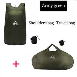 Army Green Backpack and Shoulder bag