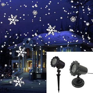 Christmas Snowflake Laser Light Snowfall Projector IP65