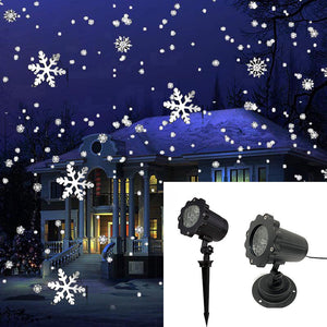 Christmas Snowflake Laser Light Snowfall Projector IP65