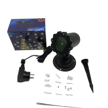 Load image into Gallery viewer, Christmas Snowflake Laser Light Snowfall Projector IP65