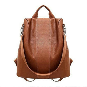 Ladies Anti-theft Shoulder Fashion Bag/Backpack (Leather-Waterproof}